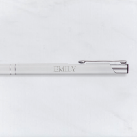 White Engraved Pen
