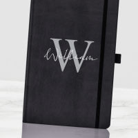 Initial Name Black Castelli Notebook