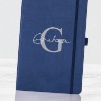 Initial Name China Blue Castelli Notebook