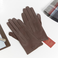 personalised Brown Leather Gloves