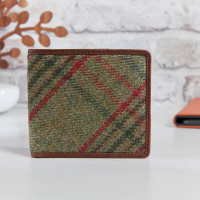 personalised Classic Green Tweed Wallet