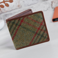 personalised Classic Green Tweed Wallet