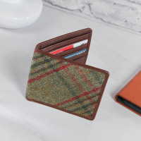 personalised Classic Green Tweed Wallet