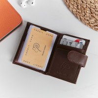 personalised Ricky Credit Card Holder Cognac