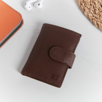 personalised Ricky Credit Card Holder Cognac