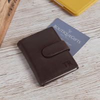 personalised Ricky Credit Card Holder Brown