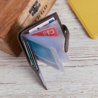 personalised Ricky Credit Card Holder Brown