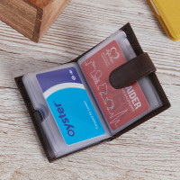 personalised Ricky Credit Card Holder Brown