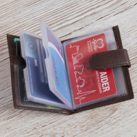 personalised Ricky Credit Card Holder Brown