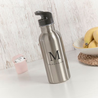personalised Silver Water Bottle