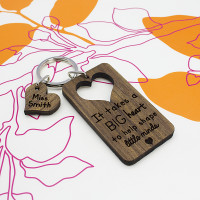 personalised Big Heart Little Minds Keyring