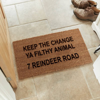 personalised festive doormat