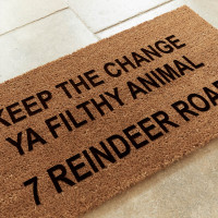 personalised festive doormat