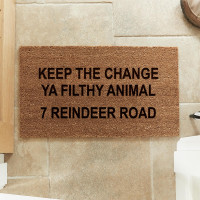 personalised festive doormat