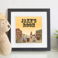 Personalised Cowboy Children's Wall Art