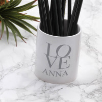 personalised love pen pot