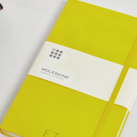 personalised lemon green moleskine