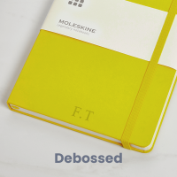 personalised lemon green moleskine