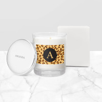 personalised Leopard Print Personalised Candle