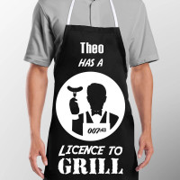 Personalised Licence To Grill Apron