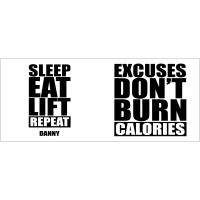 Personalised Sleep, Eat, Lift, Repeat Durham Mug