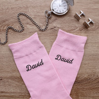 personalised pink name socks