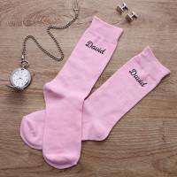 personalised pink name socks