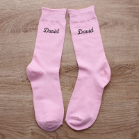 personalised pink name socks