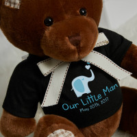 Personalised Our Little Man Chocolate Teddy Bear