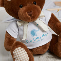 Personalised Our Little Man Chocolate Teddy Bear