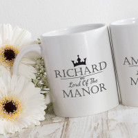 personalised lord and lady matching mugs