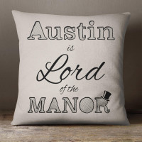personalised Lord Of The Manor Cotton Cushion