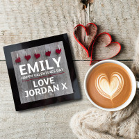 personalised Love Heart Glass Coaster