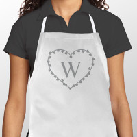 personalised Hearts Border Monogram Apron