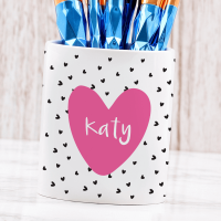 Personalised Makeup Brush Pot