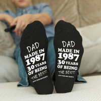 personalised Made in Year Black Socks