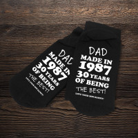 personalised Made in Year Black Socks