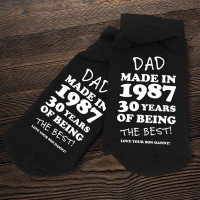 personalised Made in Year Black Socks