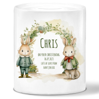 Bunny Wreath Money Box