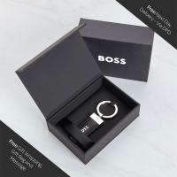 Hugo Boss Classic Keyring - Grained Black