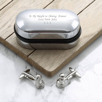 personalised Chess Cufflinks Gift Set