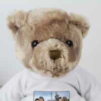 personalised Heart Photo Collage Cuddly Bear