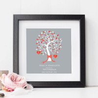 personalised Marriage Tree Wall Art 