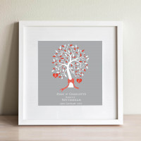 personalised Marriage Tree Wall Art 