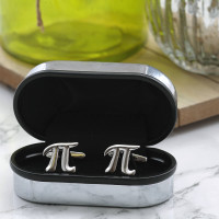 personalised Pi Symbol Cufflinks Gift Set