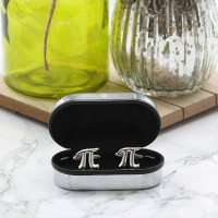 personalised Pi Symbol Cufflinks Gift Set