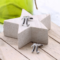 personalised Pi Symbol Cufflinks Gift Set