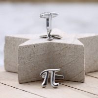 personalised Pi Symbol Cufflinks Gift Set