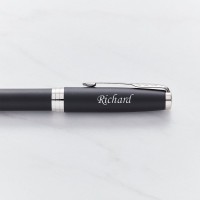 Parker Sonnet Black Chrome Trim Rollerball Pen