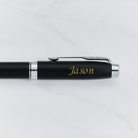 personalised Parker IM Rollerball Pen - Matt Black